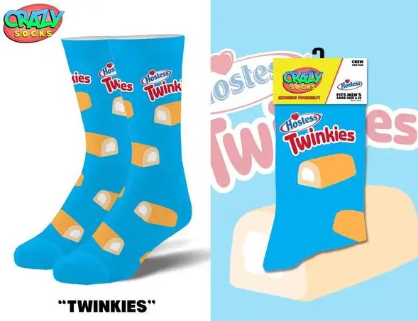 Twinkies Crew Socks - Premium Socks from Crazy Socks - Just $7.0! Shop now at Pat's Monograms