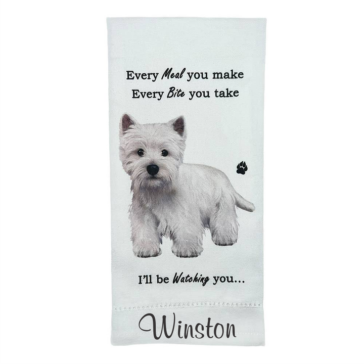 Westie Kitchen Towel - Premium Kitchen Towels from E&S Pets - Just $9.95! Shop now at Pat's Monograms