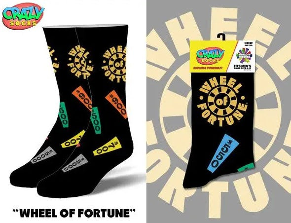 Wheel of Fortune Crew Socks - Premium Socks from Crazy Socks - Just $8! Shop now at Pat's Monograms