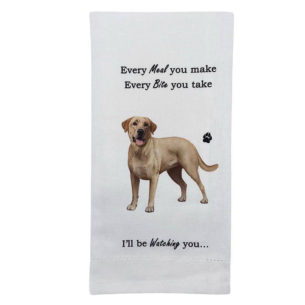 Yellow Labrador Kitchen Towel - Premium Kitchen Towels from E&S Pets - Just $10.95! Shop now at Pat's Monograms