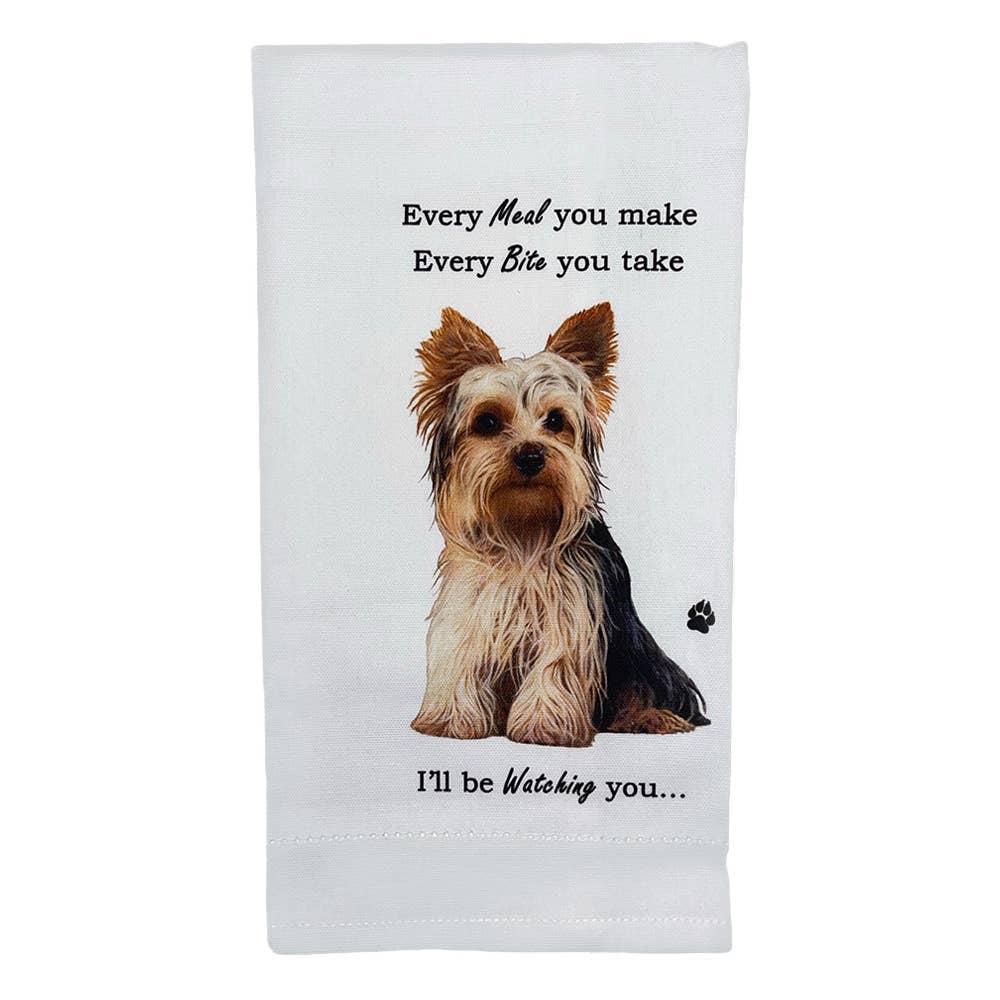 Yorkie Kitchen Towel - Premium Kitchen Towels from E&S Pets - Just $9.95! Shop now at Pat's Monograms