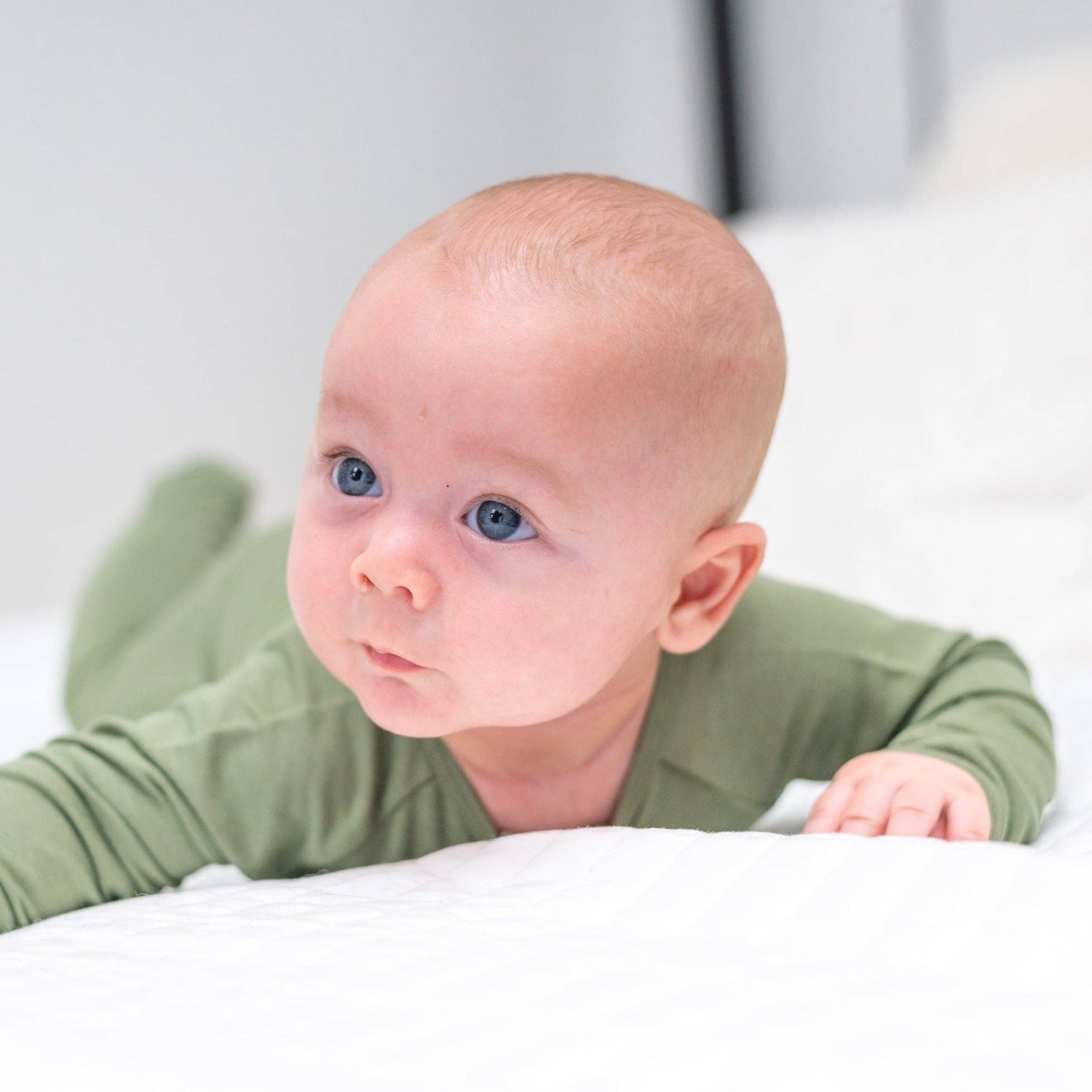 Zipper Footie - Shale Green - Premium Baby & Toddler Outfits from Sweet Bamboo - Just $38! Shop now at Pat's Monograms