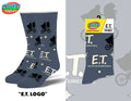 E.T. Logo - Mens Crew Folded - Premium Socks from Crazy Socks - Just $8! Shop now at Pat's Monograms