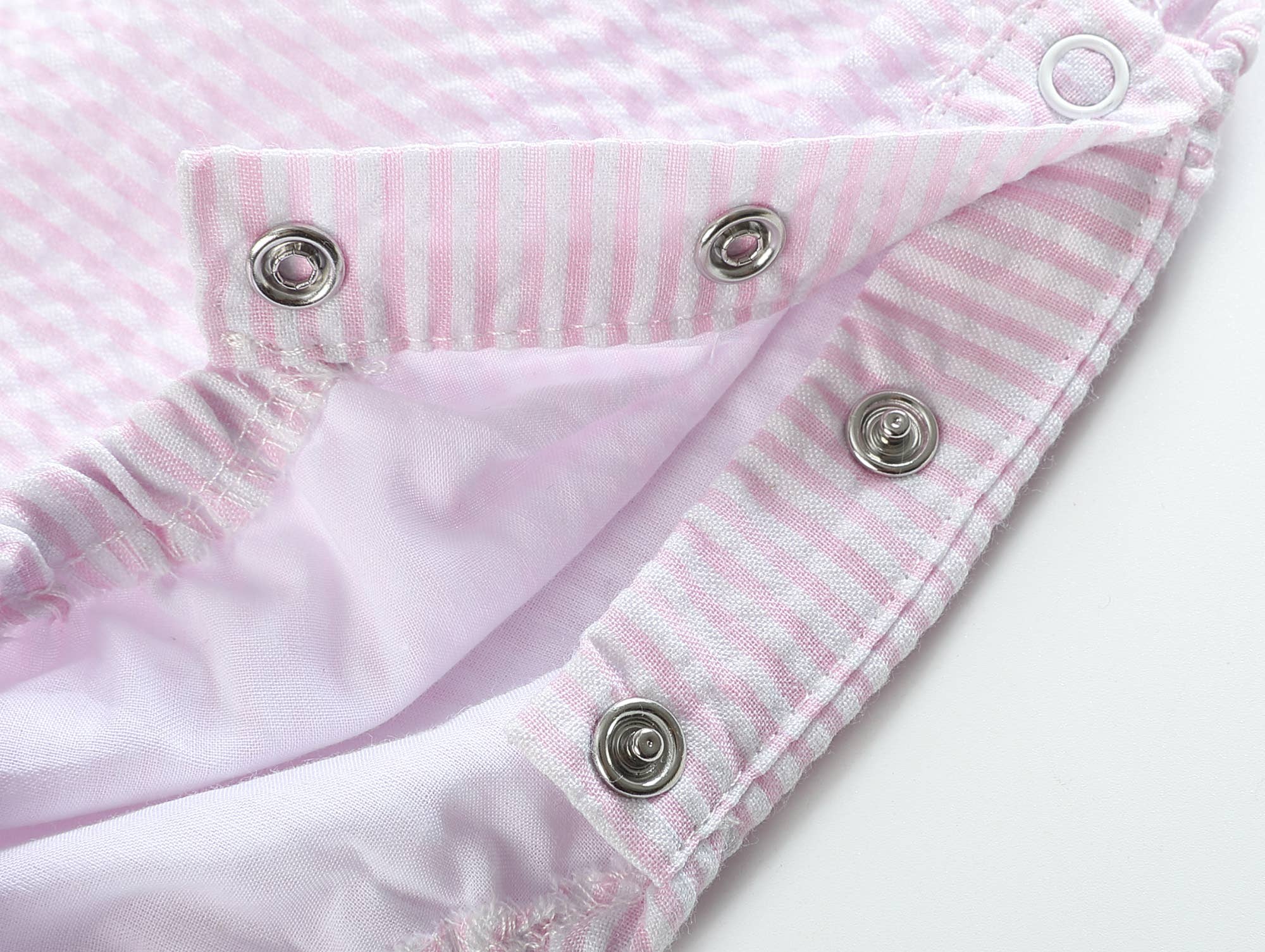 Pink Seersucker Bubble Romper - Premium Baby & Toddler Outfits from Lil Cactus - Just $32.95! Shop now at Pat's Monograms