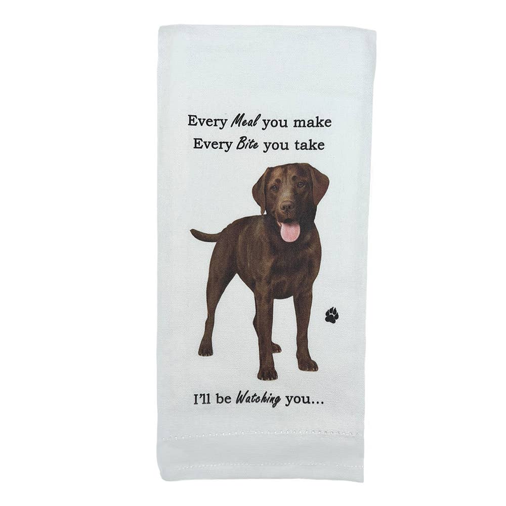 Chocolate Labrador Kitchen Towel - Premium Kitchen Towels from E&S Pets - Just $10.95! Shop now at Pat's Monograms