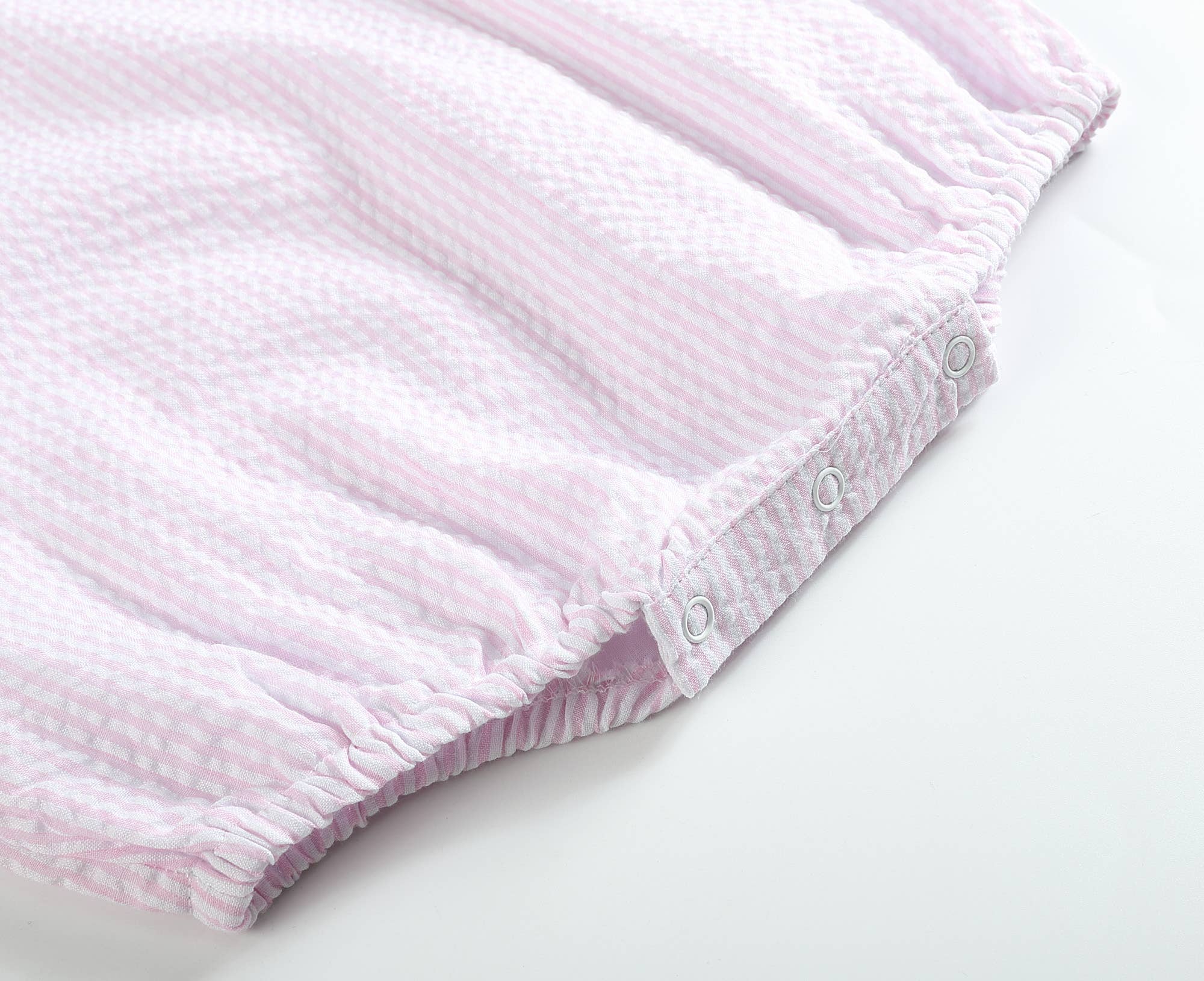 Pink Seersucker Bubble Romper - Premium Baby & Toddler Outfits from Lil Cactus - Just $32.95! Shop now at Pat's Monograms