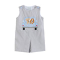 Grey Gingham Puppies in Truck Shortalls - Premium Baby & Toddler Outfits from Lil Cactus - Just $34.95! Shop now at Pat's Monograms