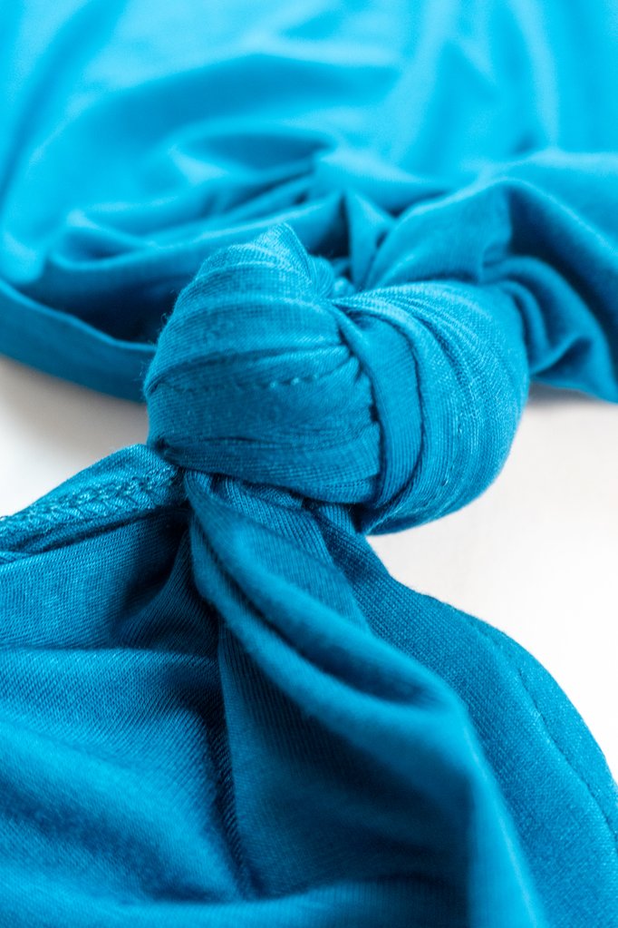 Blue Knotted Baby Gown and Knot Cap - Premium Just for baby from Three Little Tots - Just $24.95! Shop now at Pat's Monograms