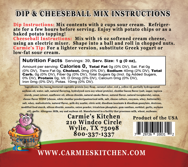 Cheddar Bacon Dip - Premium Dips & Spreads from Carmie's Kitchen - Just $5! Shop now at Pat's Monograms