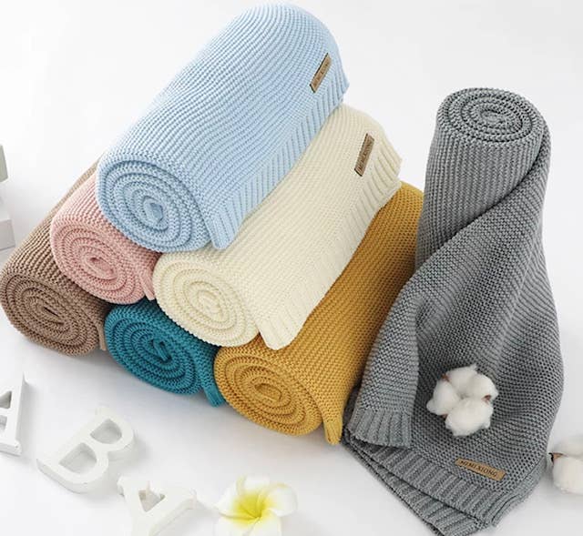 Knitted 100% Cotton Nap Time Blanket - Premium Baby Gift from Zsa Zsa & LoLLi - Just $32.95! Shop now at Pat's Monograms