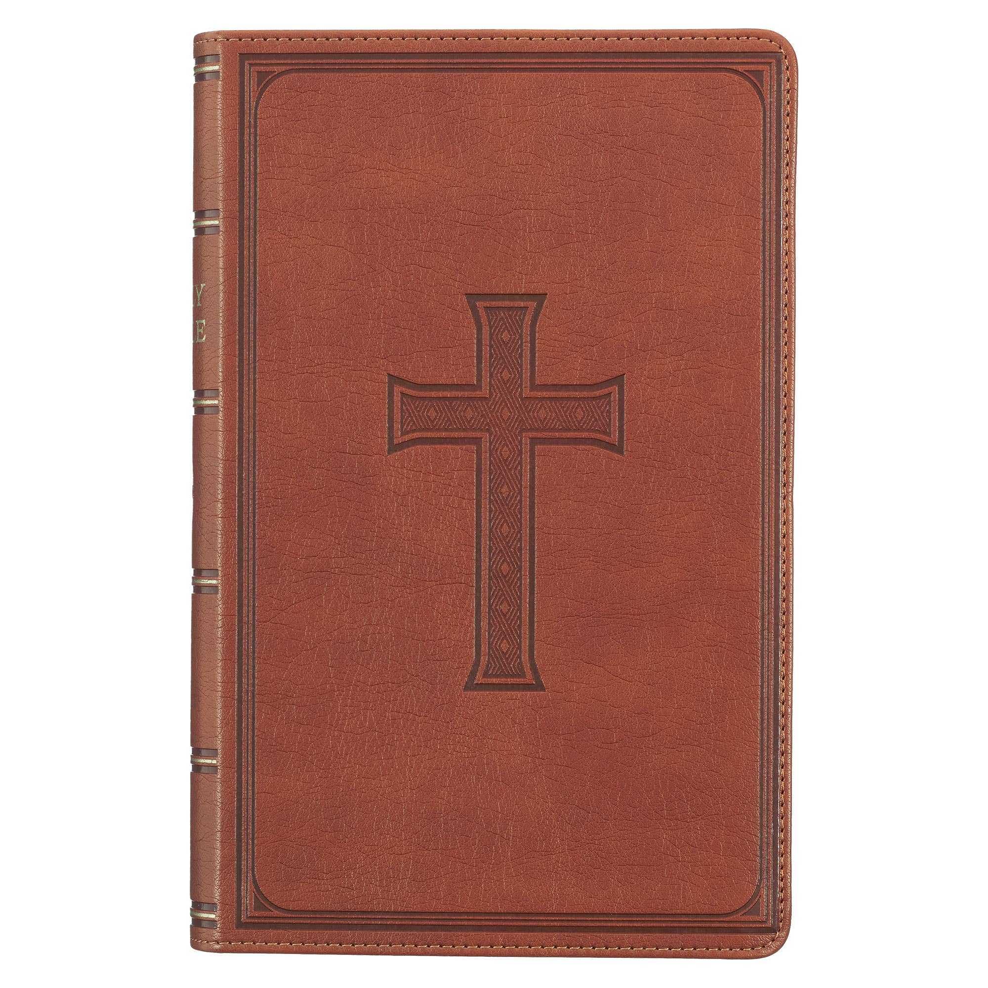 Brown Faux Leather Giant Print King James Bible - Premium Books and Devotionals from Christian Art Gifts - Just $39.99! Shop now at Pat's Monograms