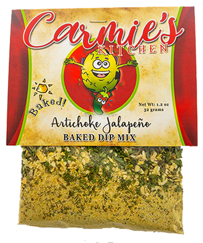 Baked Artichoke Jalapeno Dip Mix - Premium Dips & Spreads from Carmie's Kitchen - Just $5! Shop now at Pat's Monograms