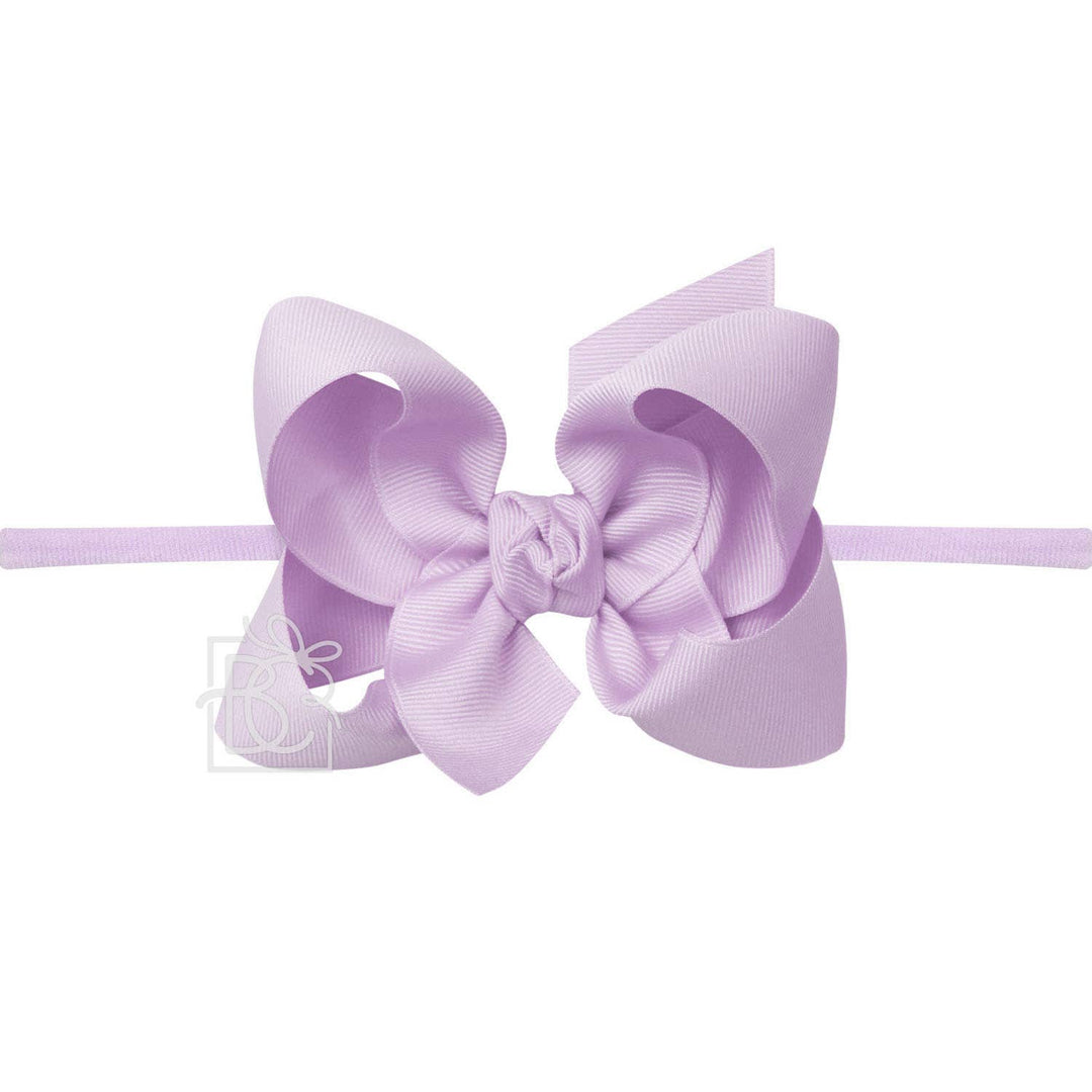 1/4" PANTYHOSE HEADBAND W/SIGNATURE GROSGRAIN BOW - Premium Baby Accessories from Beyond Creations, LLC - Just $10.95! Shop now at Pat's Monograms