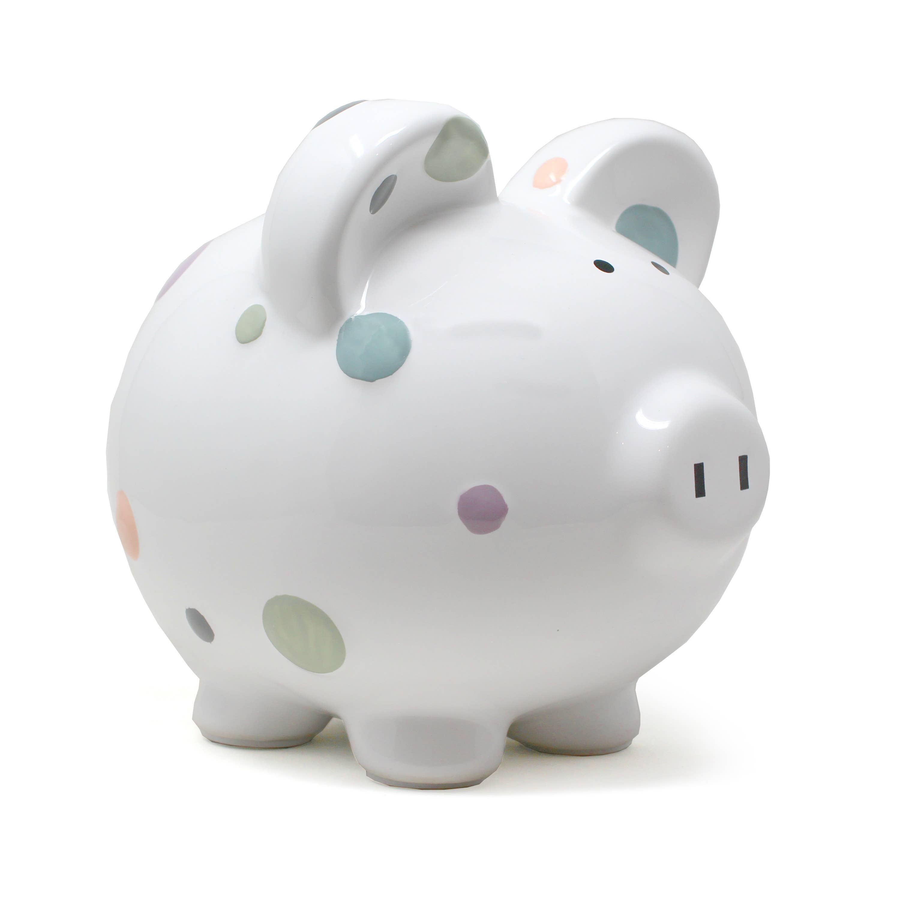 Pastel Multi Dot Bank - Premium  from Child To Cherish® - Just $38.95! Shop now at Pat's Monograms