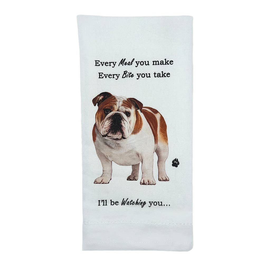 Bulldog Kitchen Towel - Premium Kitchen Towels from E&S Pets - Just $10.95! Shop now at Pat's Monograms