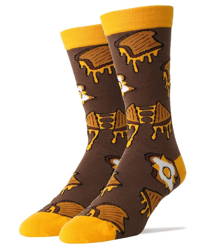 Grilled Cheez - Crew Socks - Premium Socks from Oooh Yeah Socks/Sock It Up/Oooh Geez Slippers - Just $9.95! Shop now at Pat's Monograms