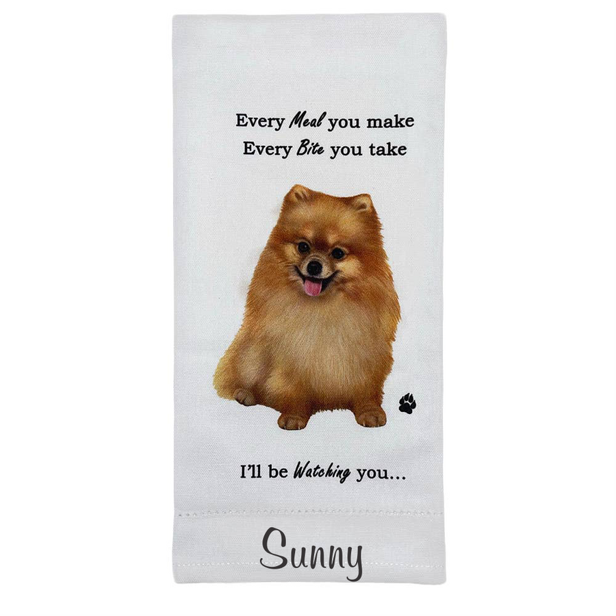 Pomeranian Kitchen Towel - Premium Kitchen Towels from E&S Pets - Just $9.95! Shop now at Pat's Monograms