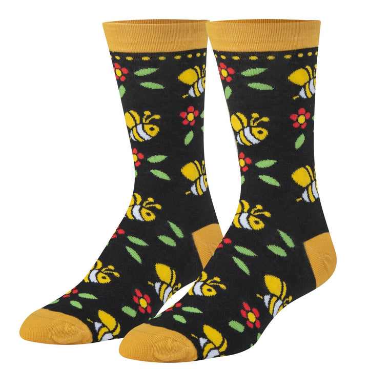 Bumble Bees Crew Socks - Premium Socks from Crazy Socks - Just $7.00! Shop now at Pat's Monograms