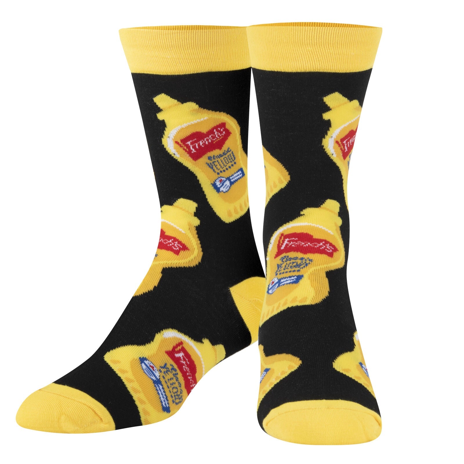 French's Yellow Mustard Crew Socks - Premium Socks from Crazy Socks - Just $8! Shop now at Pat's Monograms