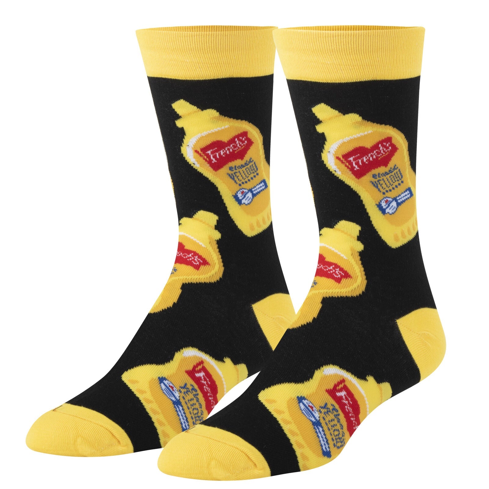 French's Yellow Mustard Crew Socks - Premium Socks from Crazy Socks - Just $8! Shop now at Pat's Monograms