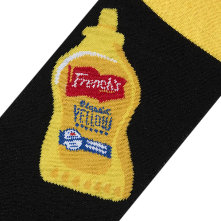 French's Yellow Mustard Crew Socks - Premium Socks from Crazy Socks - Just $7.00! Shop now at Pat's Monograms