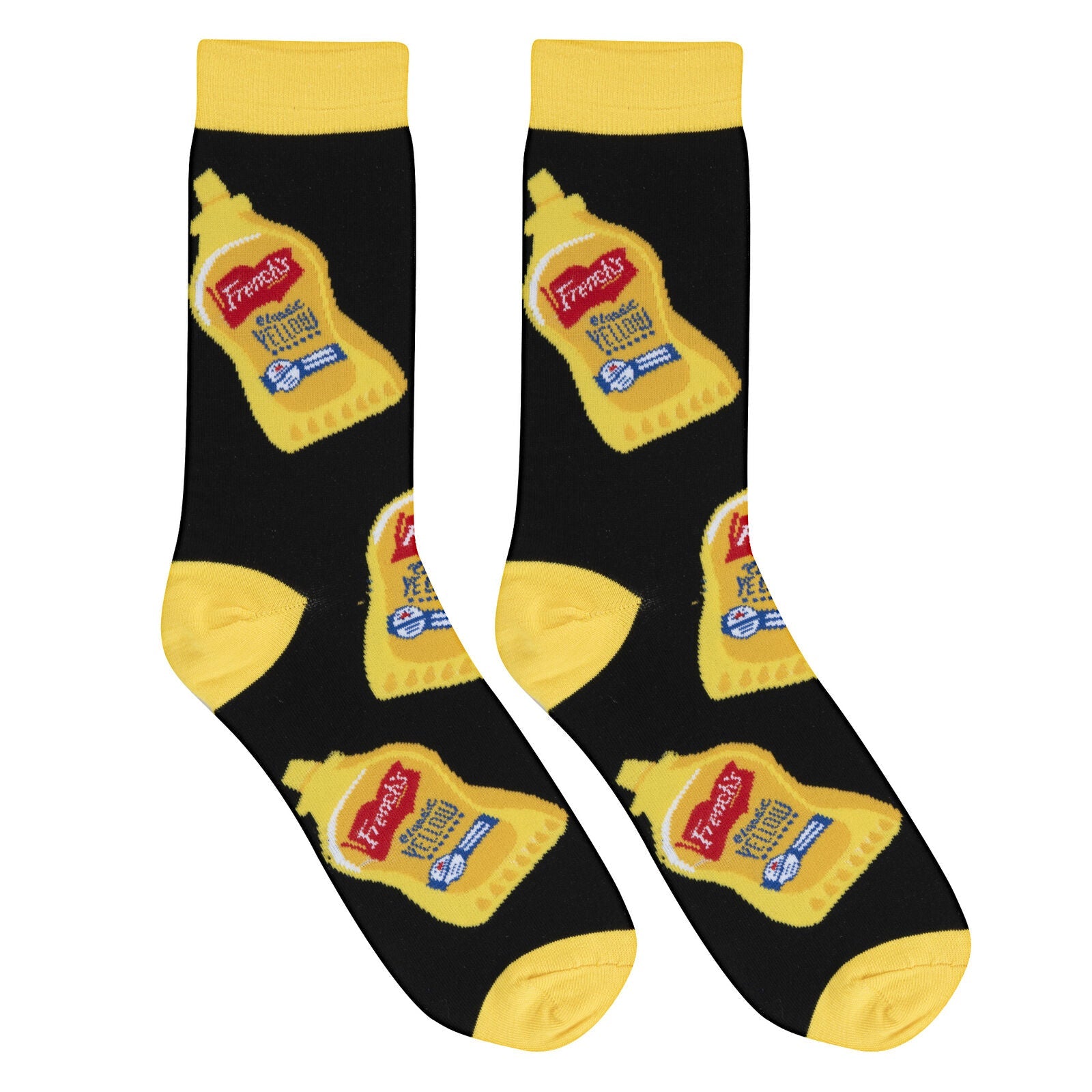 French's Yellow Mustard Crew Socks - Premium Socks from Crazy Socks - Just $8! Shop now at Pat's Monograms