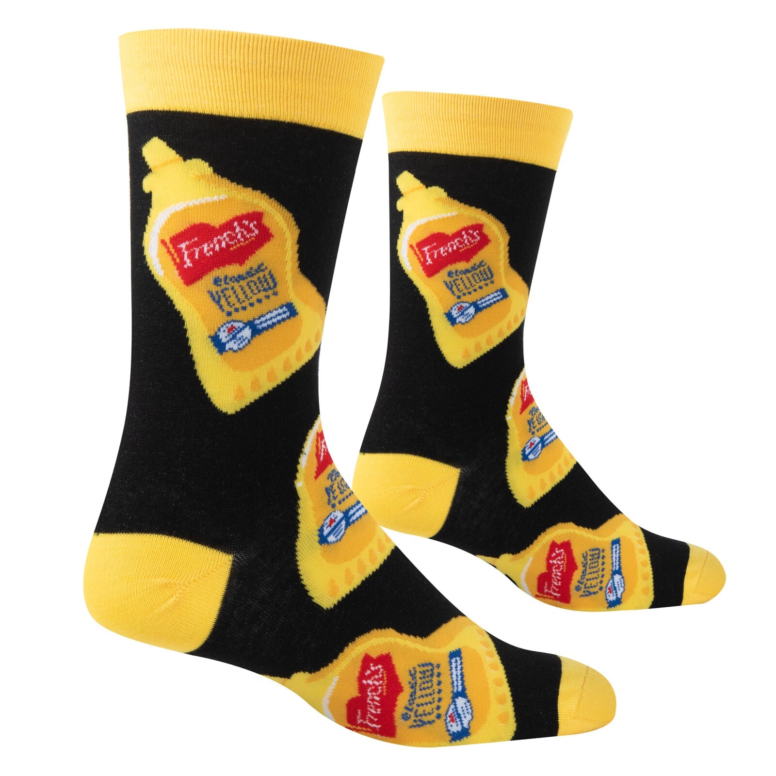 French's Yellow Mustard Crew Socks - Premium Socks from Crazy Socks - Just $8! Shop now at Pat's Monograms