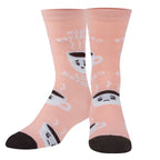 More Expresso Less Depresso Crew Socks - Premium Socks from Crazy Socks - Just $8! Shop now at Pat's Monograms
