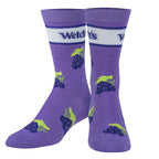 Welch's Grape Crew Socks - Premium Socks from Crazy Socks - Just $8! Shop now at Pat's Monograms