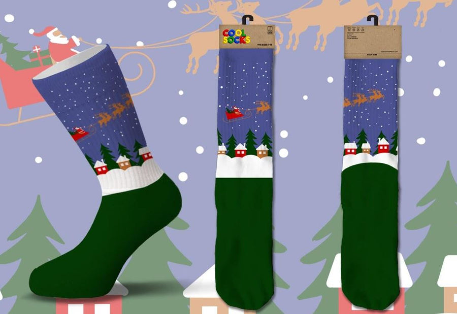 Sleigh Ride Crew Socks - Premium Socks from Cool Socks - Just $9.95! Shop now at Pat's Monograms